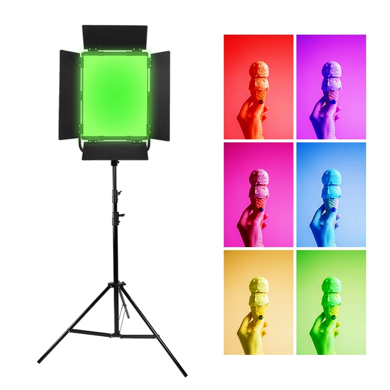 엘케이포토 - 큐브모아 호리존 스튜디오 조명 RGB LED 라이트 CU-600C 1등 세트